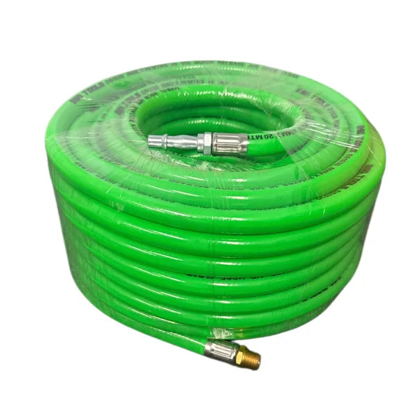 8mm X 10 Meters HI Vis Green Hybrid Quick Release Air Hose