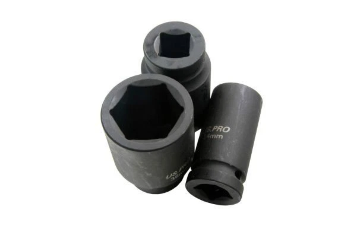 8-Piece 3/4″ Drive 6-Point Deep Impact Sockets, Metric 24-38mm – 1386