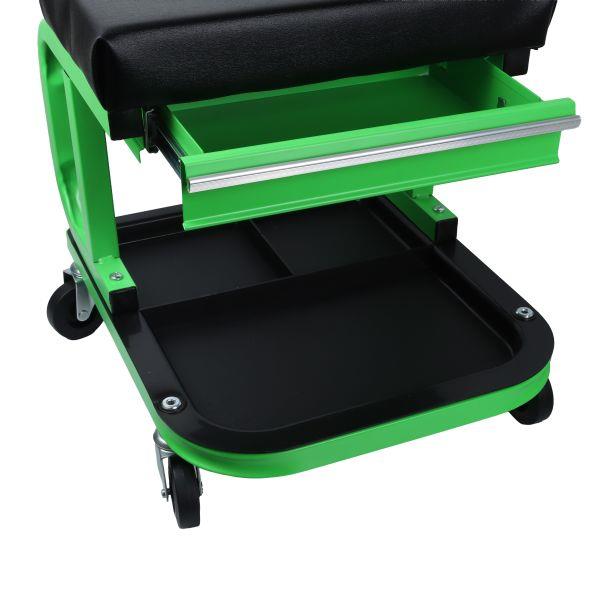 Mechanics Rolling Stool with Tool Drawer Parts Tray Padded Seat 5068