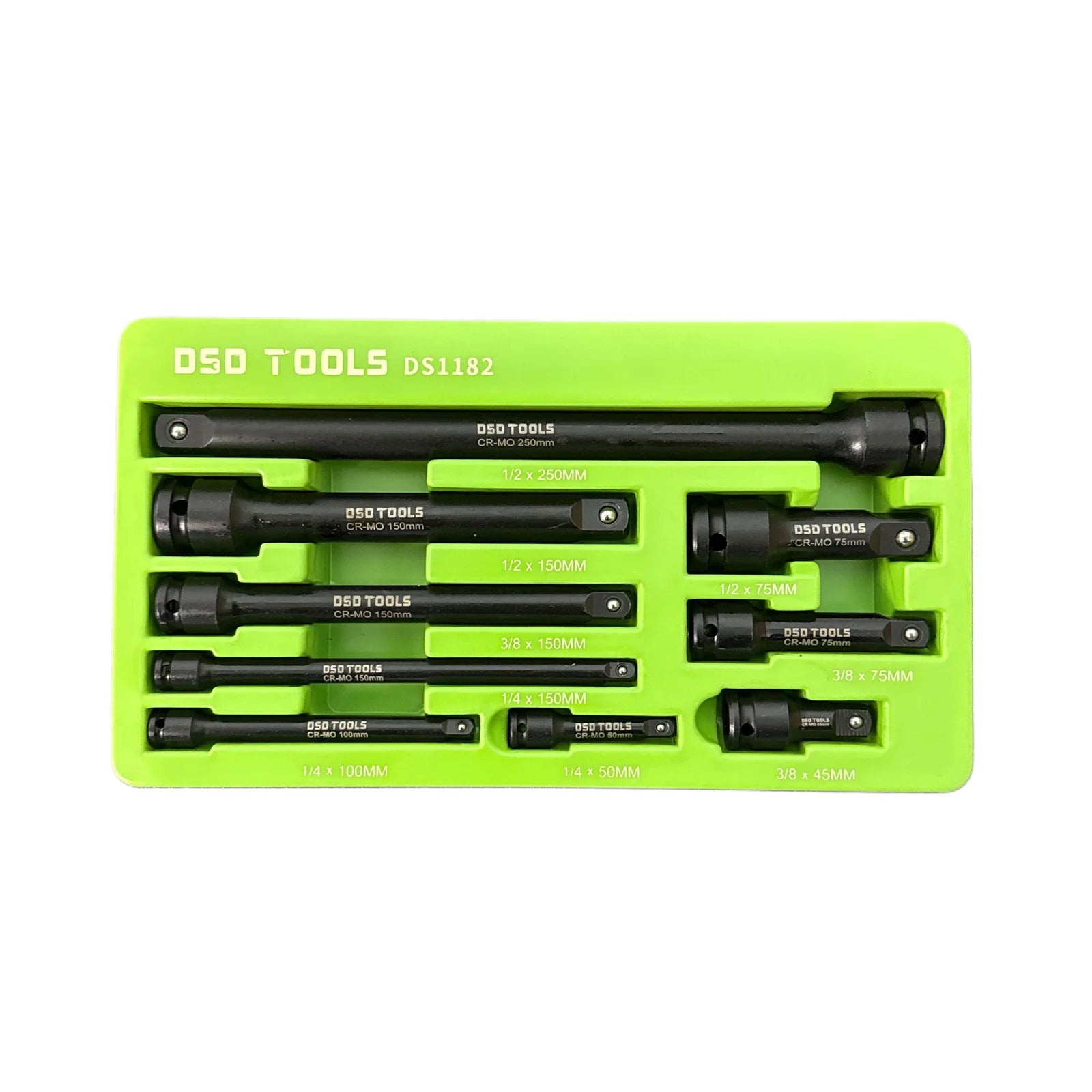 9PC IMPACT EXTENSION BAR SET 1/4″ 3/8″ 1/2″ DS1182