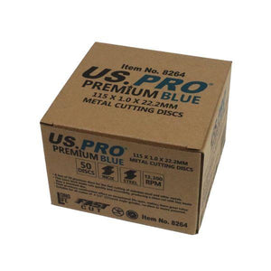Premium Blue 115 X 1.0 X 22.2MM Metal Cutting Discs - Box 400 - 8264