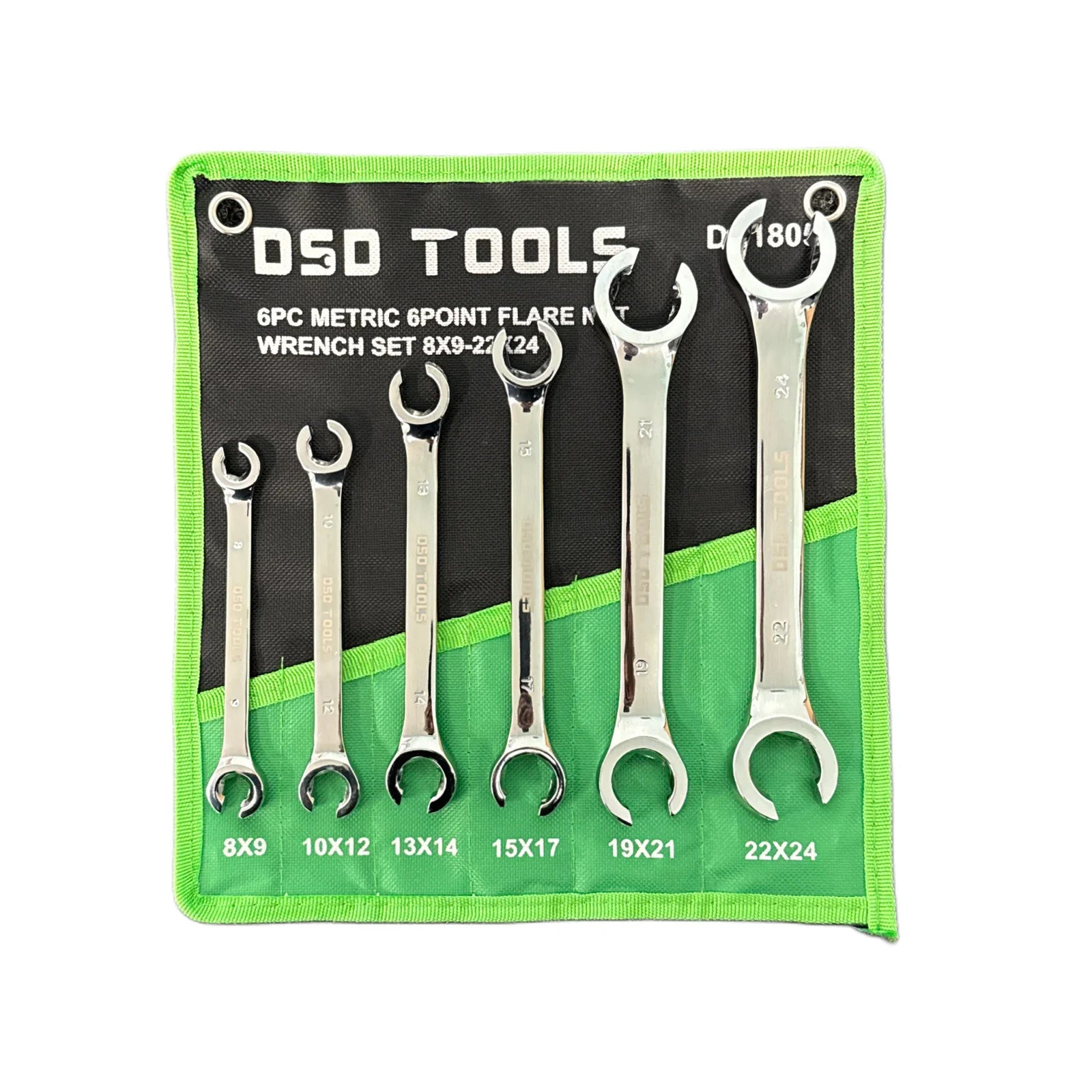 6pc Metric 6 Point Flare Nut Wrench Set DS1805