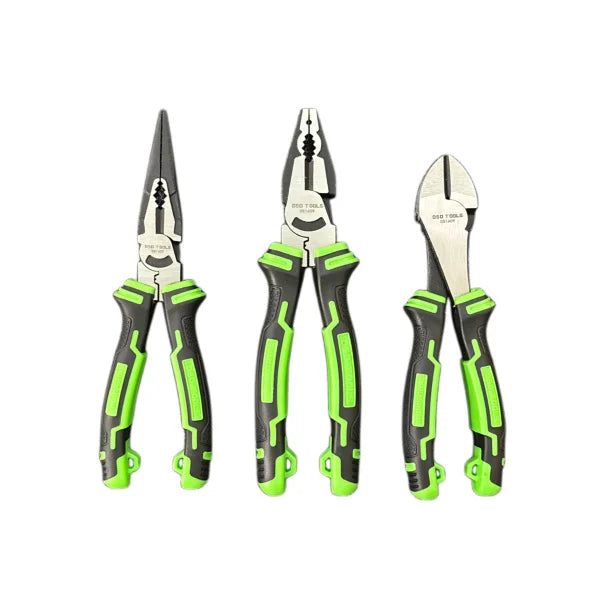 3pc Heavy Duty 8″ Finish Pliers Set in Foam Tray DS1609