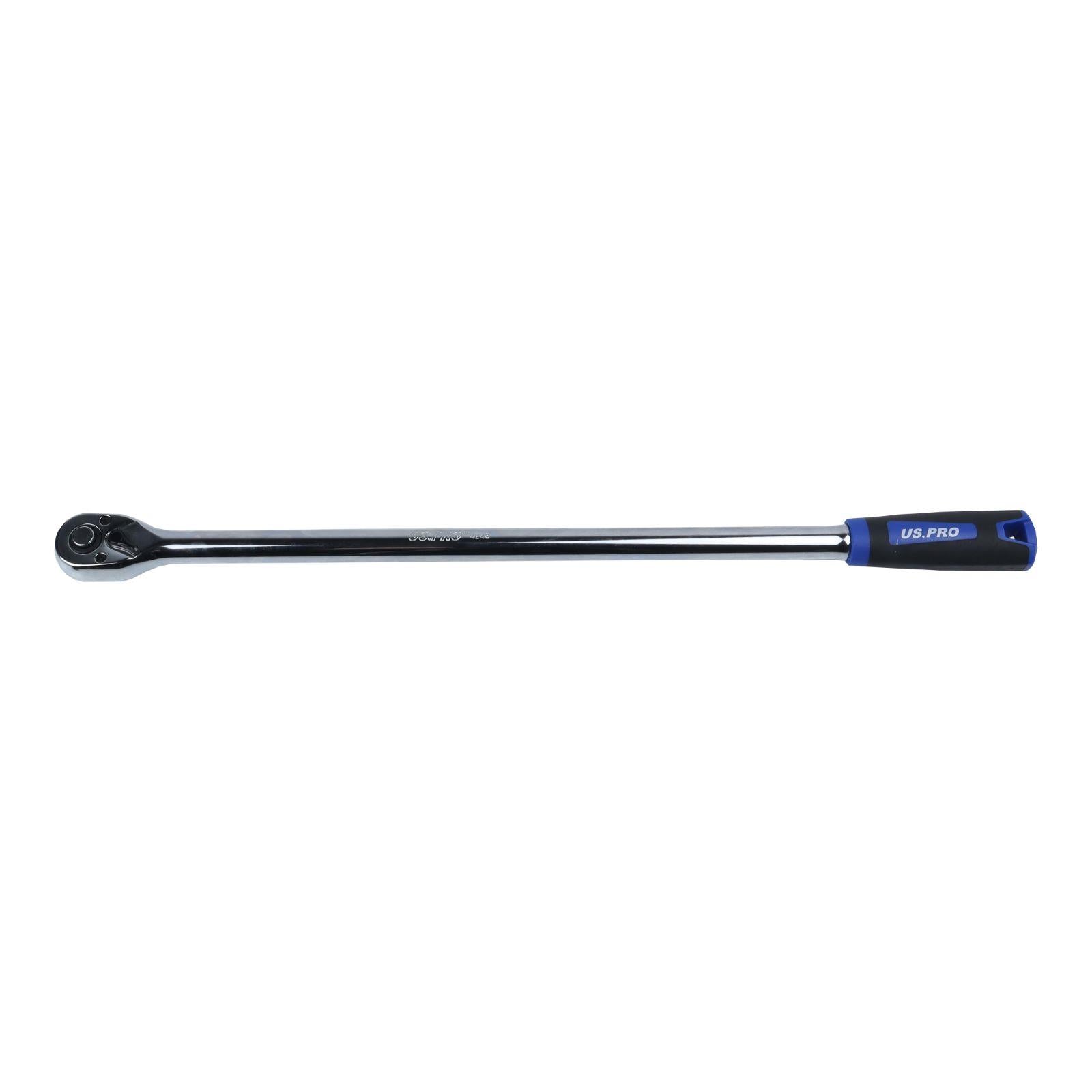 3/8" Drive Extra Long 457mm 72T Straight Ratchet TPR Grip 4243