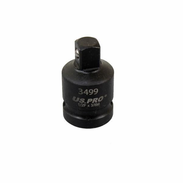Impact Socket Adaptor Step Up Adapter 1/2" Inch F to 3/8" Inch M 3499