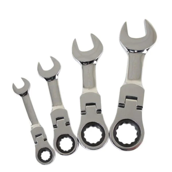 12PC Flexi Stubby Gear Ratchet Combination Wrench Set 3476