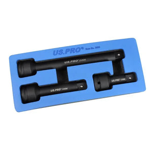 Set de 3 bucăți 1/2" DR Impact Extension Bar Set 75, 125, 250mm