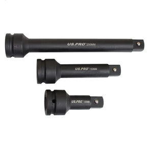 Set de 3 bucăți 1/2" DR Impact Extension Bar Set 75, 125, 250mm