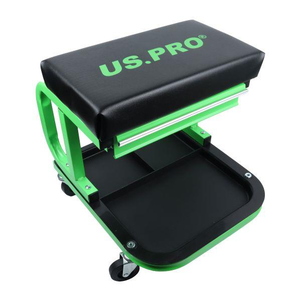 Mechanics Rolling Stool with Tool Drawer Parts Tray Padded Seat 5068