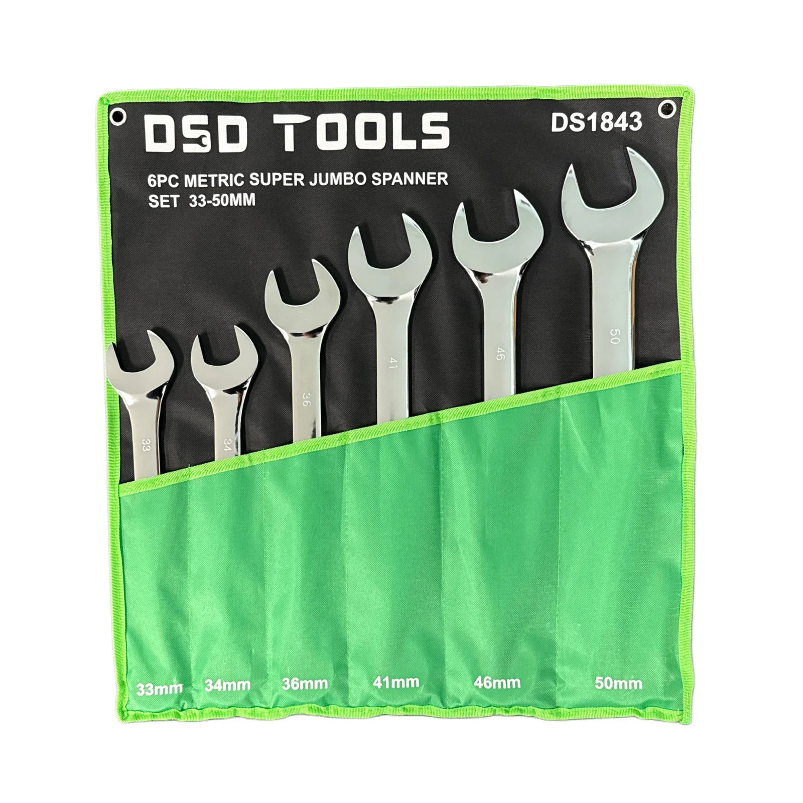 6pc Super Jumbo Combination Spanner Set Wrench 33-50mm DS1843