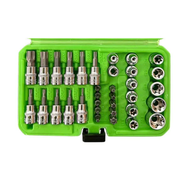 34pc 3/8″ Dr Torx Bit Sockets & E Socket Set DS1234