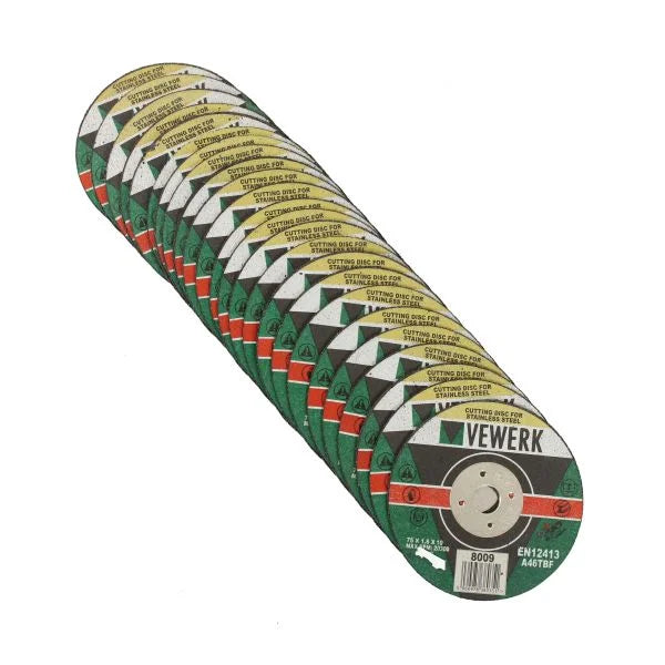 Discuri de tăiat metal de 3" VEWERK by BERGEN 75 mm x 1,6 mm x 10 mm 25 buc.