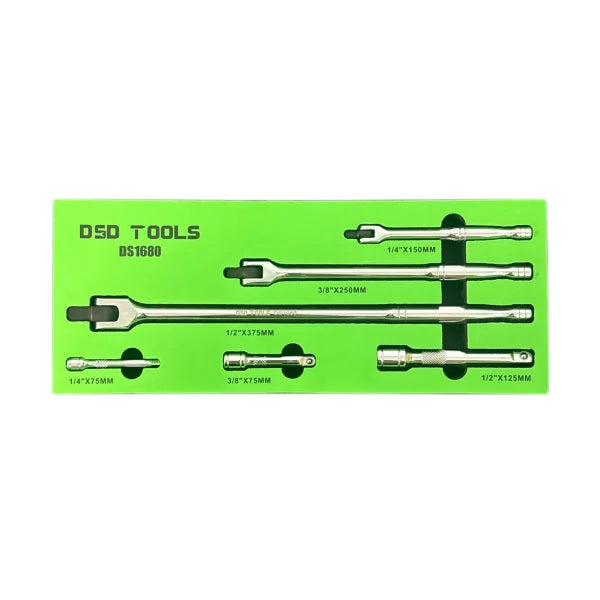 6pc Breaker Bar And Extension Bar Set DS1680