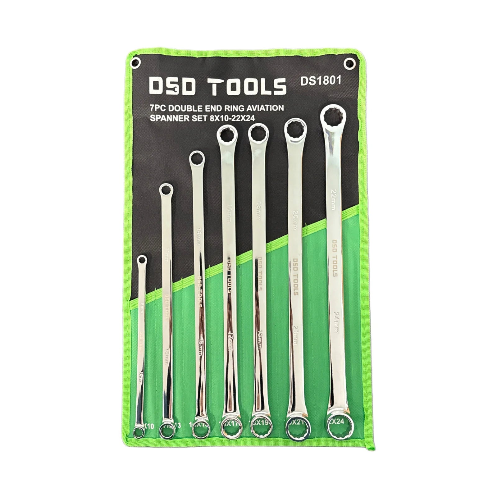 7pc Double End Ring Aviation Spanner Set DS1801