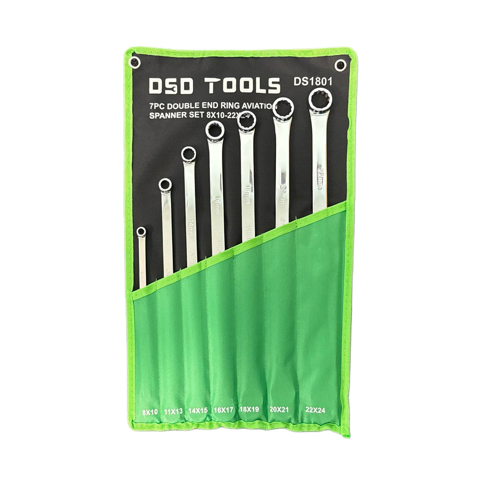 7pc Double End Ring Aviation Spanner Set DS1801