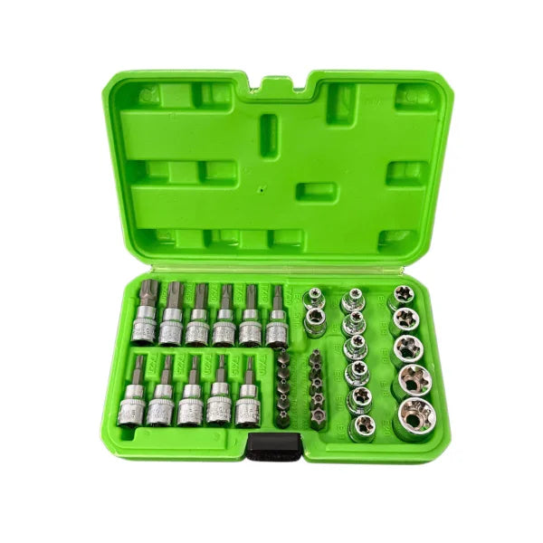 34pc 3/8″ Dr Torx Bit Sockets & E Socket Set DS1234