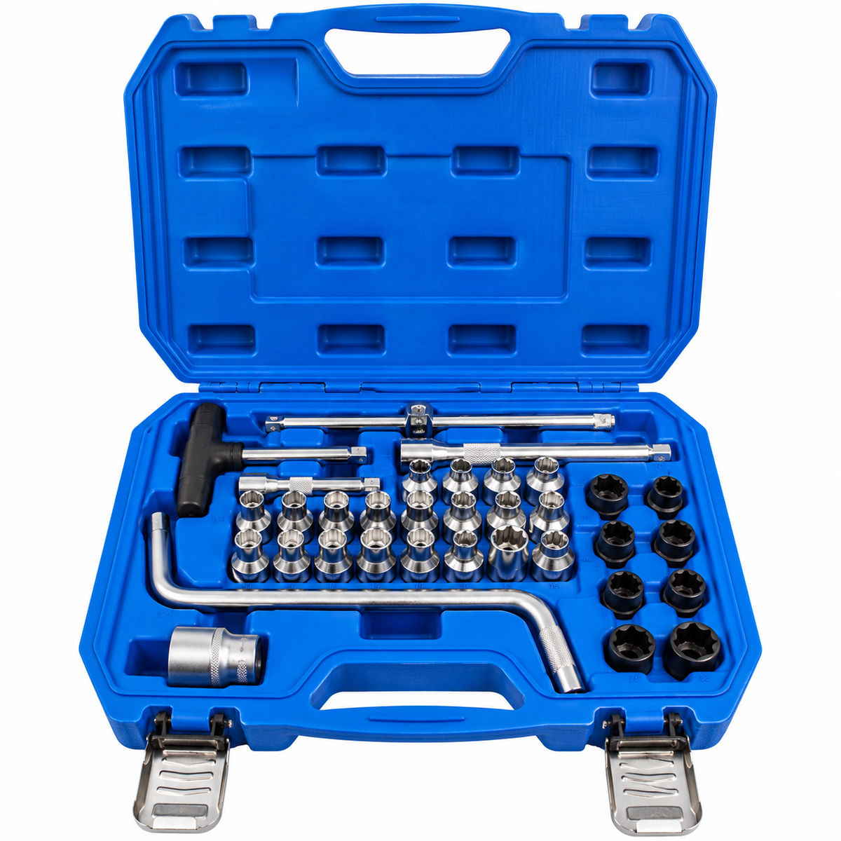 34-Piece 3/8-Inch Drive Oil Drain Plug Key Set – 6314