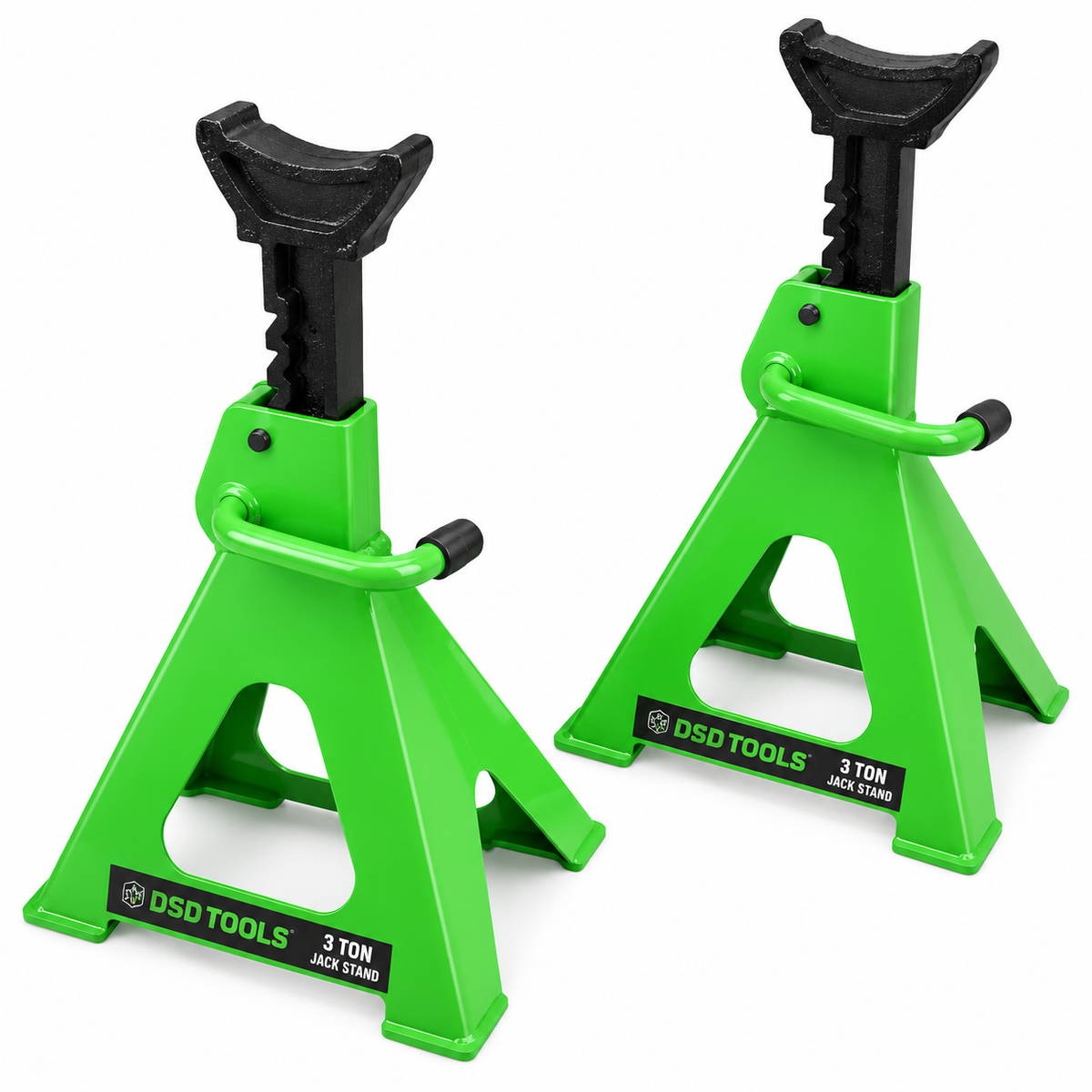 Pair Of 6 Ton Axle Stands - Ratchet Type - US PRO 10134