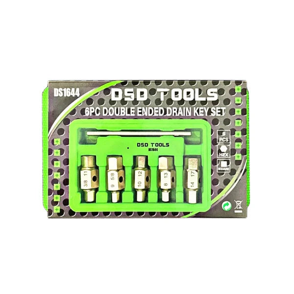 6pc Double Ended Drain Key Set DS1644