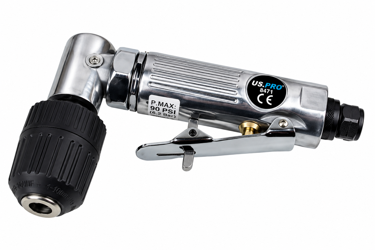 3/8" Dr Keyless Air Angle Drill - US PRO 8214