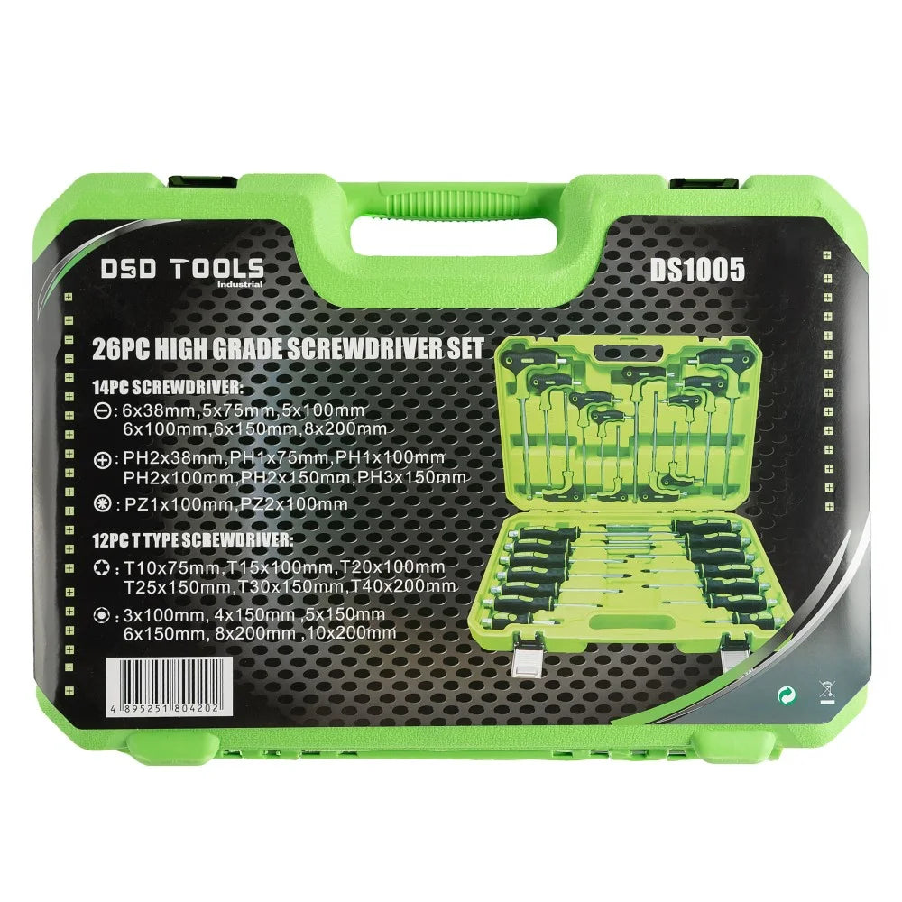 26 pcs high grade screwdriver and t handle hex ball & star set DS1005