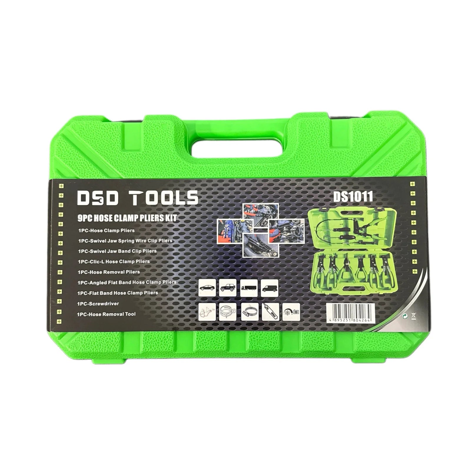 9pc Auto Hose Clamp Removal Clip Fixings Pliers Set DS1011