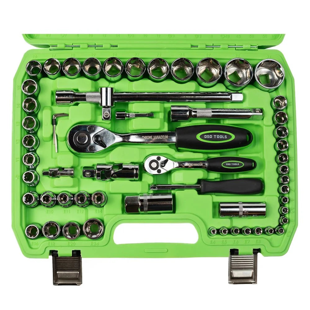 108pc 1/4 & 1/2 Dr Metric Super Lock Socket Set DS1033
