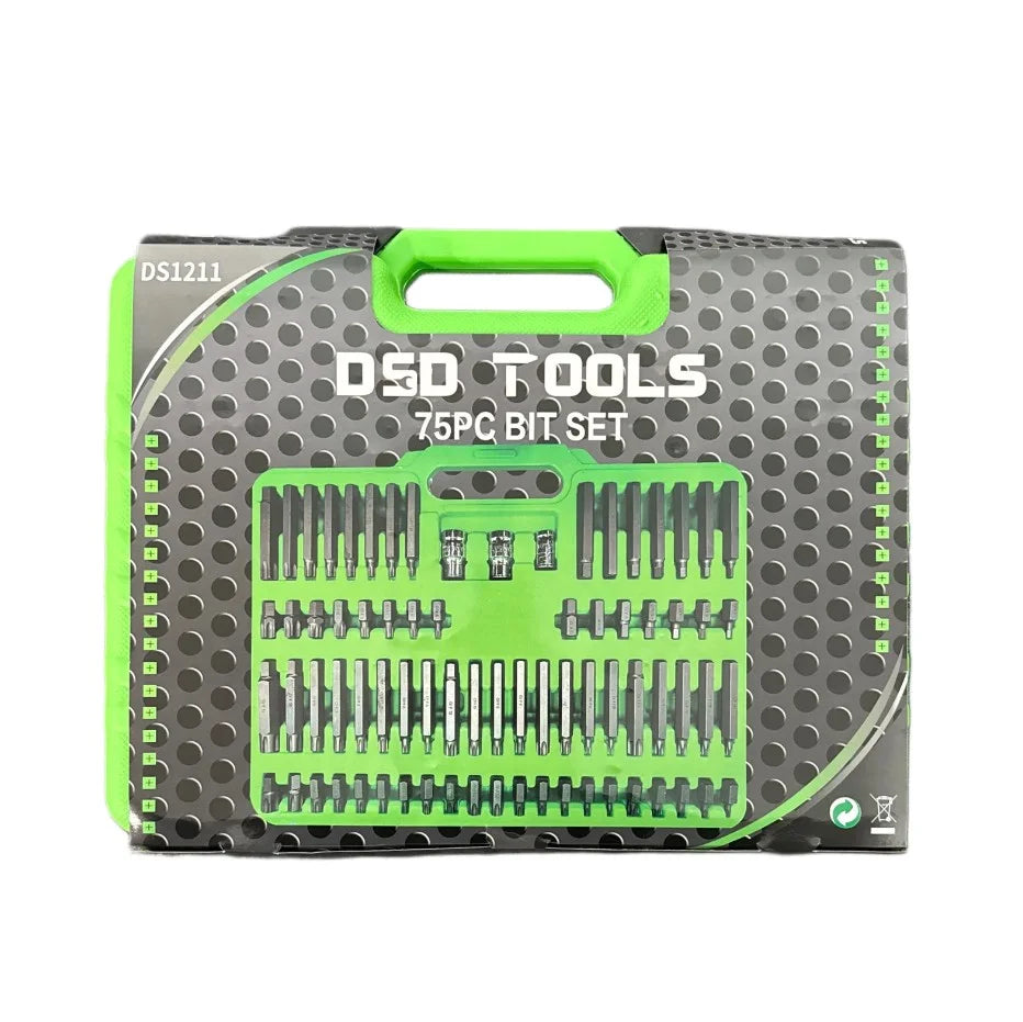 75pc Bit Set with Adapters DS1211