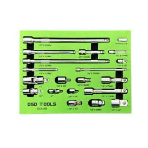 20pc Extension Bar & Adapter Set – 1/4″ 3/8″ 1/2″ Drives DS1480