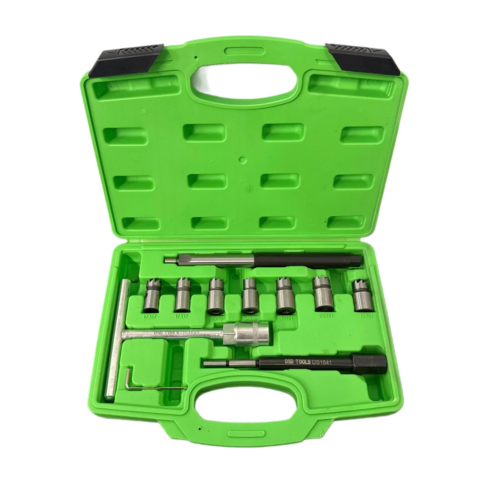 10pc Diesel Injector Seat Cutter Tool Cleaner Set Universal Re-Face Score Kit DS1641