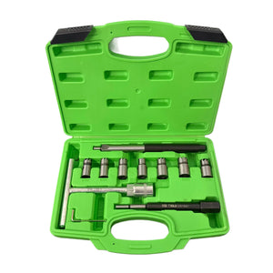 10 buc. Set de scule de tăiere a scaunului injectorului diesel Kit de curățare universal Re-Face Score