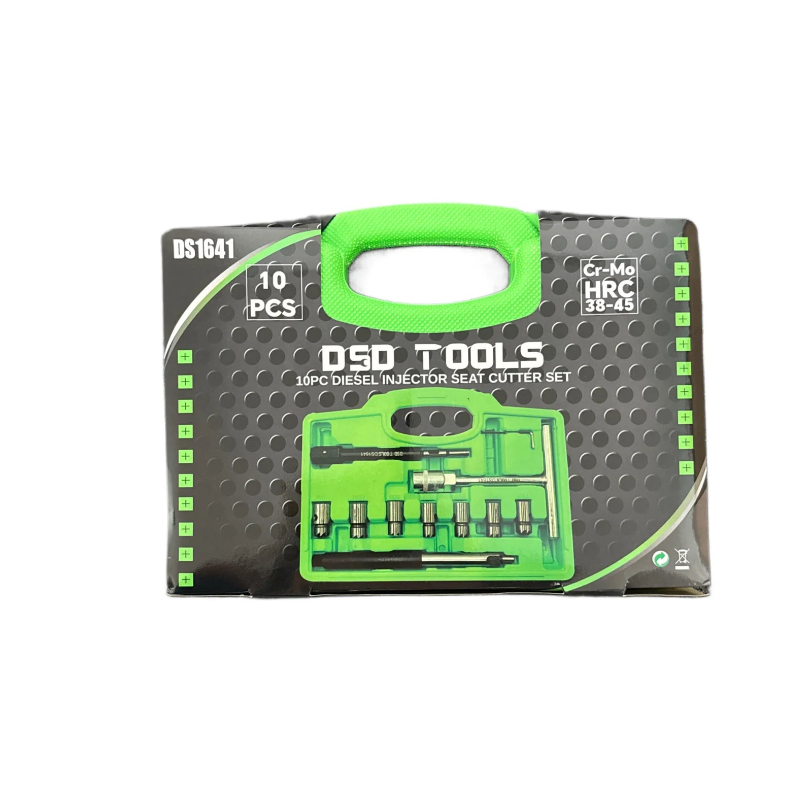 10pc Diesel Injector Seat Cutter Tool Cleaner Set Universal Re-Face Score Kit DS1641