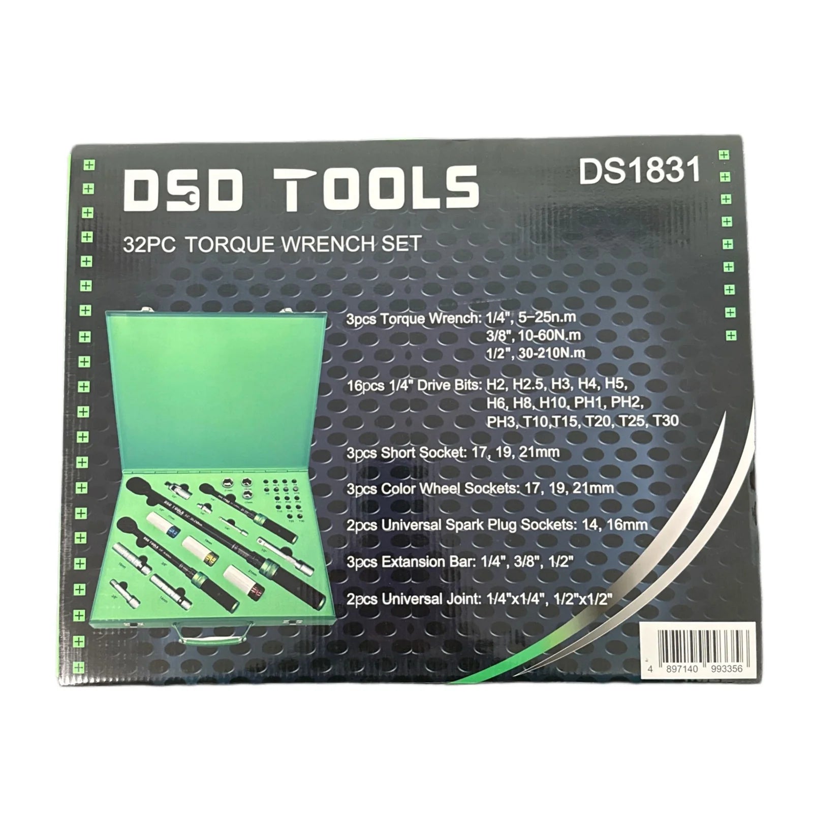 US PRO INDUSTRIAL 3/8" DR Cheie dinamometrică 5 - 60 NM Cap bidirecțional cu clichet 