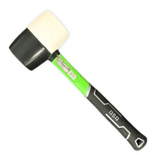 US PRO Tools 32oz White Black Rubber Mallet With Fibreglass Handle DS1858