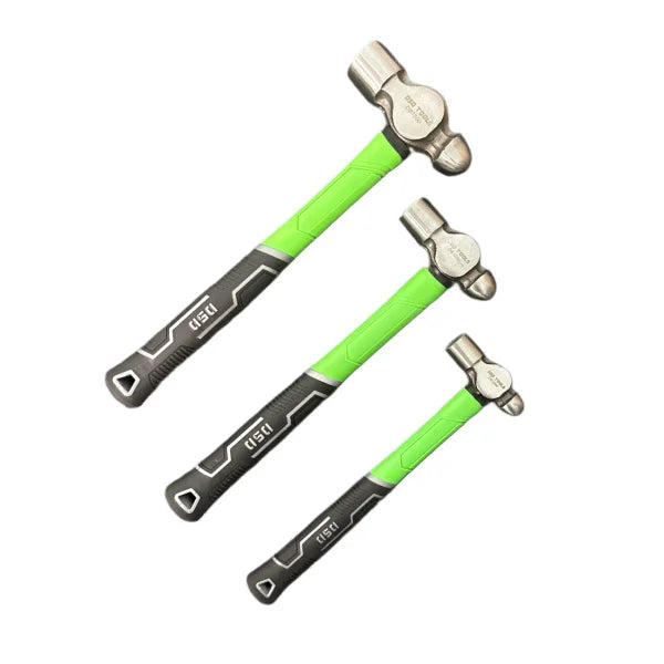 3PC Ball Pein Hammer With Fibre glass Handle 8, 16, 32oz DS1860