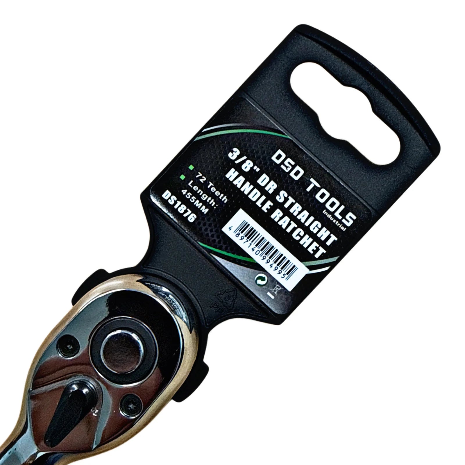 3/8" Drive Extra Long 457mm 72T Straight Ratchet TPR Grip – DS1876
