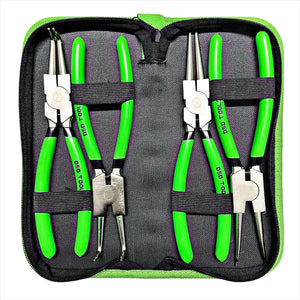 4pc 9″ Ni-Fe Finish Circlip Pliers Set In Zip Case DS1250