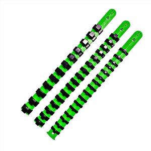 US PRO 3 piese 1/4", 3/8", 1/2" șine de depozitare prize de antrenare - 44 cleme 
