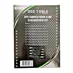 8pc Tamper Proof Torx Screwdriver Set DS1039