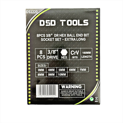 Set de prize Torx Star Bit 1/2" Dr 9 piese 140 mm lungime T27 - T70 Instrument