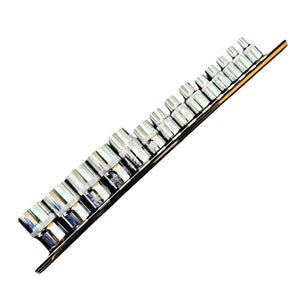 14pc 1/4" 3/8'' 1/2'' Dr  E-Torx Socket Set On Rail DS1315
