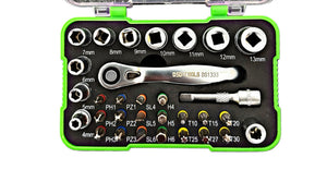 31PC 1/4″ DR SOCKET & BIT SET DS1333
