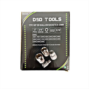 17PC 3/8″ DR SHALLOW SOCKETS 8-24MM DS1320