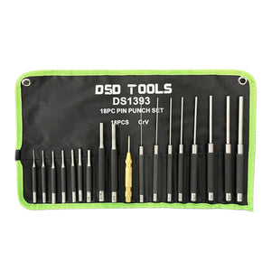 18-Piece Pin Punch Set With Automotive Centre Punch – DS1393