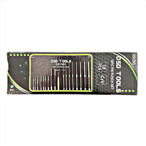 18-Piece Pin Punch Set With Automotive Centre Punch – DS1393