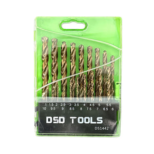 US PRO INDUSTRIAL 19 buc set de burghie metrice HSS cobalt 1 - 10 mm 