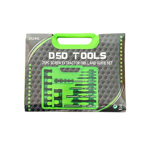 25PC SCREW EXTRACTOR DRILL AND GUIDE SET DS1441
