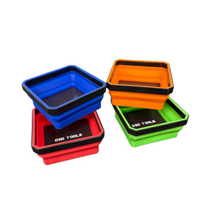 Collapsible Magnetic Parts Tray Set Of 4 coloured strong magnets – DS1423