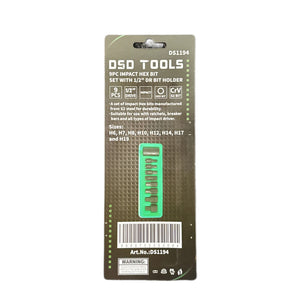 Set de prize Torx Star Bit 1/2" Dr 9 piese 140 mm lungime T27 - T70 Instrument