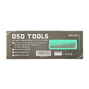 US PRO INDUSTRIAL Set de 9 bucăți 3/8” DR Impact Torx Star Bit T20 - T60 